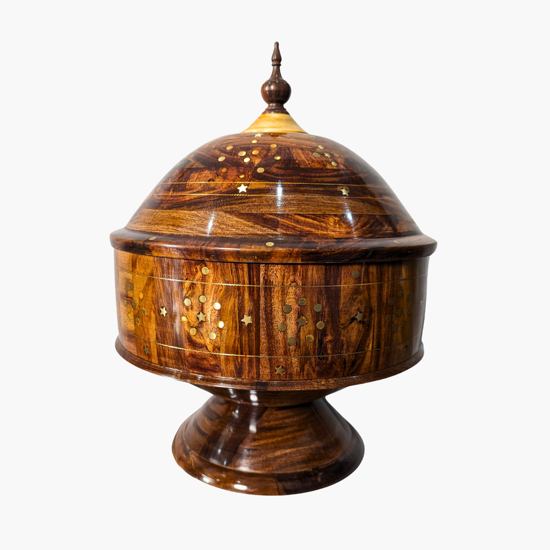 Heritage Wooden Dome Hot Pot With Stainless Steel Bowl