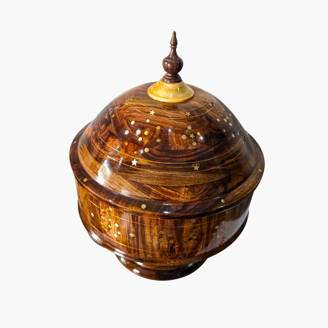 Heritage Wooden Dome Hot Pot With Stainless Steel Bowl