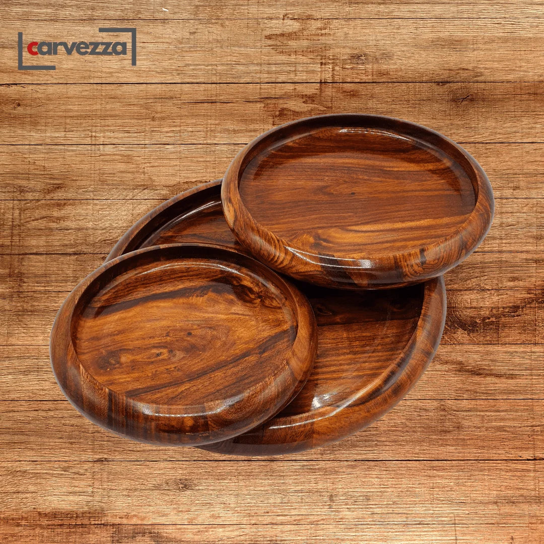 WOODEN PIZZA TRAY SET