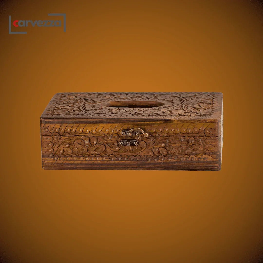 Wooden Tissue Box Holder - Kaalza Cafts
