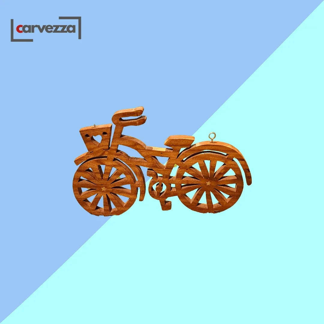 WOODEN BICYCLE KEY HOLDER - Kaalza Cafts