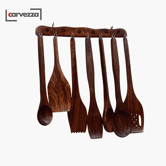 Wooden Cooking Utensils Set (7 Pcs)