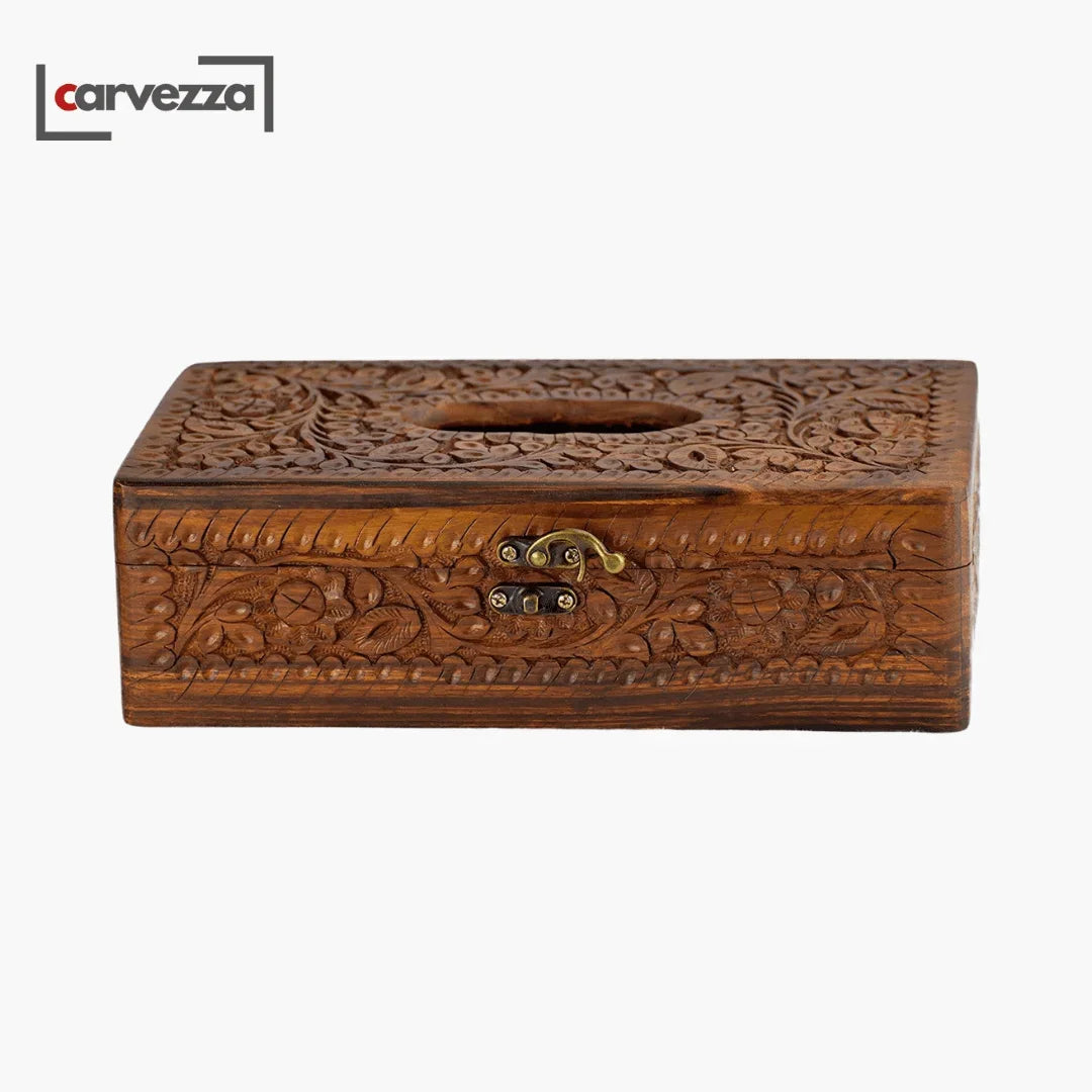 Wooden Tissue Box Holder - Kaalza Cafts
