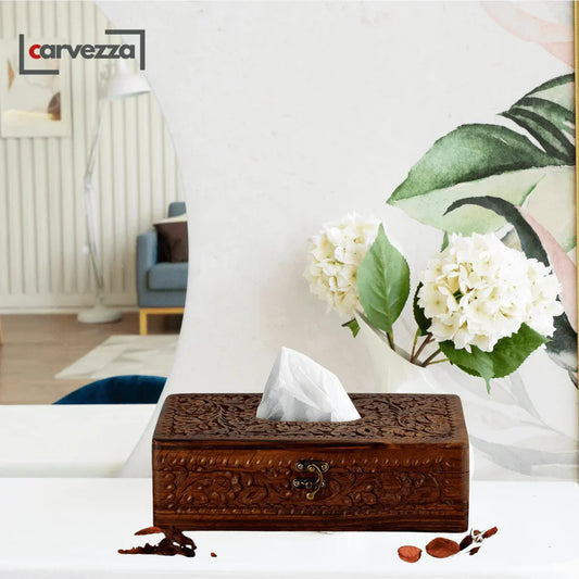 Wooden Tissue Box Holder