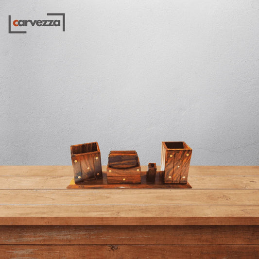 Wooden Office Desk Organizer